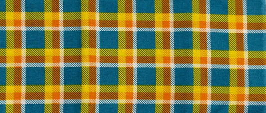 Yellow and Turquoise Plaid